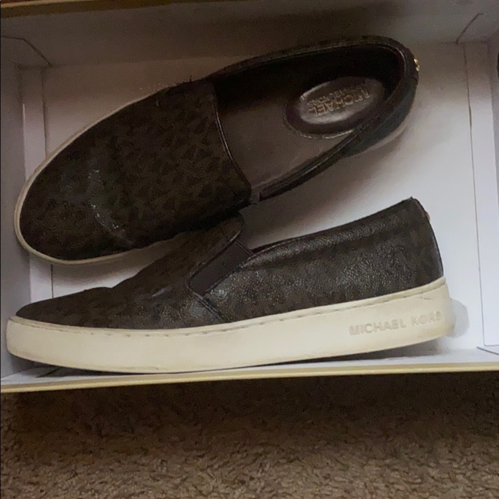 Keaton Slip On Mini MK Logo PVC (Brown) - Picture 4 of 5